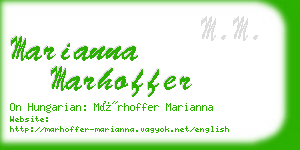 marianna marhoffer business card